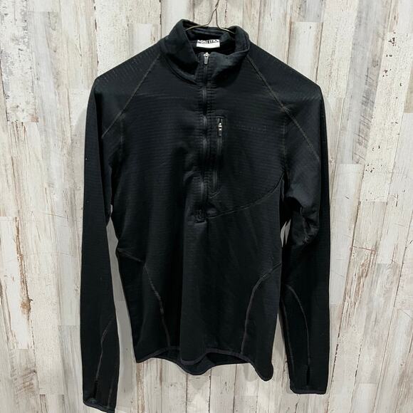 Marmot Black Half Zip Lightweight Pullover Thumb Holes Womens Small - Picture 1 of 9